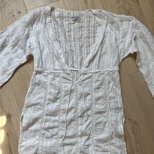 White Boho Style Dress Top